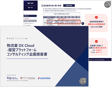 物流業DX Cloud 経営プラットフォームコンサルティング サービス資料